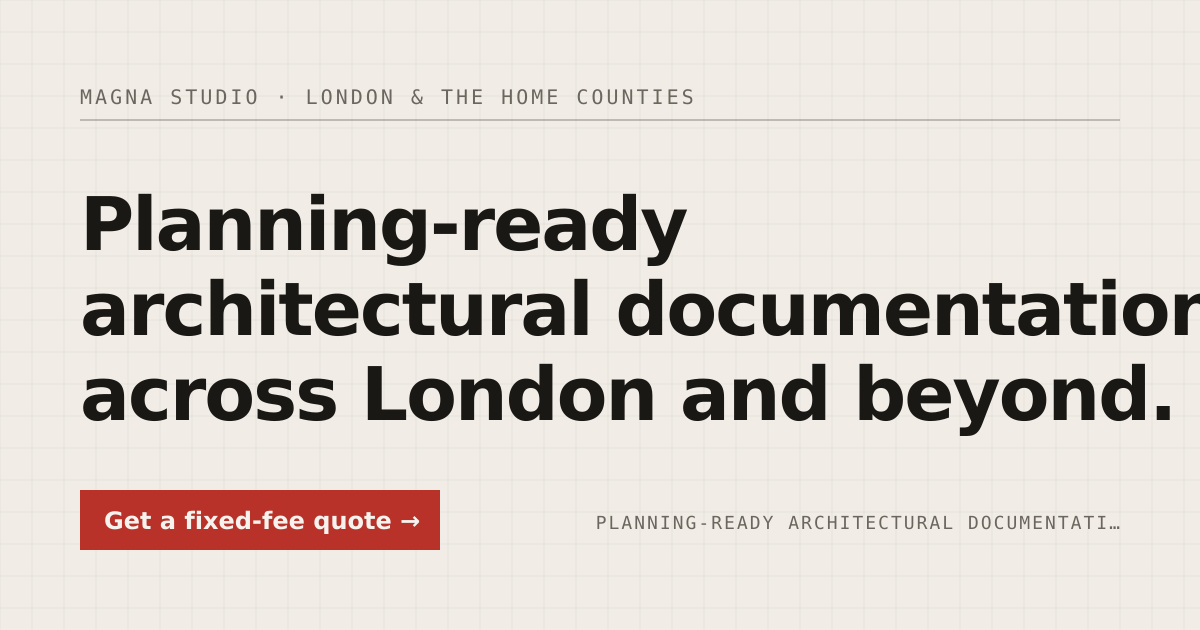 Magna Studio website, planning drawings for London homeowners